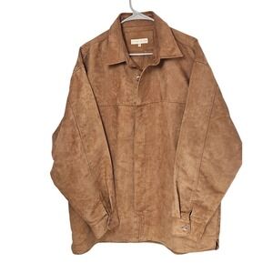 Siegfried Faux Suede Shacket Mens XL‎ Camel Color Shirt Jacket Cowboy Core Soft